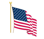 PAPER TRANSFER U.S. FLAG FLYING - PT-FLAG 1