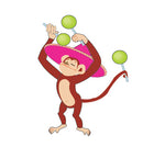 PAPER TRANSFER MONKEY WITH MARACAS - PT-MONKEY