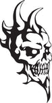 PAPER TRANSFER TATTOO SKULL W/HORNS - PT-T-SKULL2